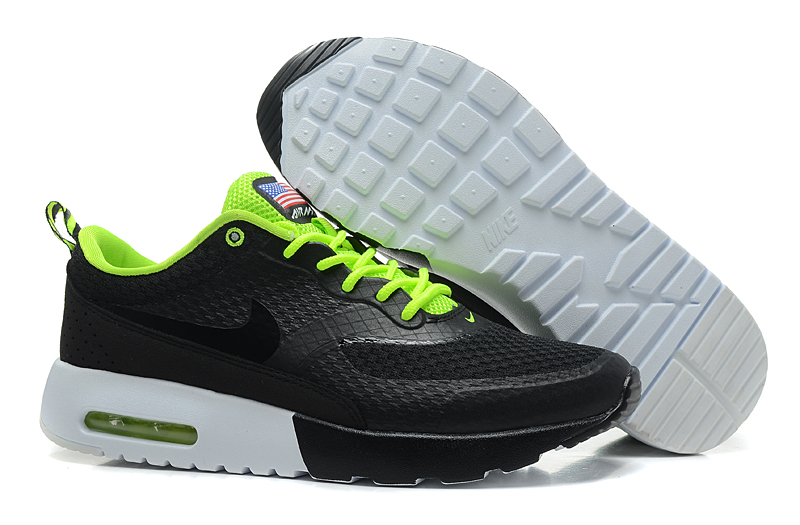 Nike Air Max Shoes Womens Black/Fluorescent Green Online